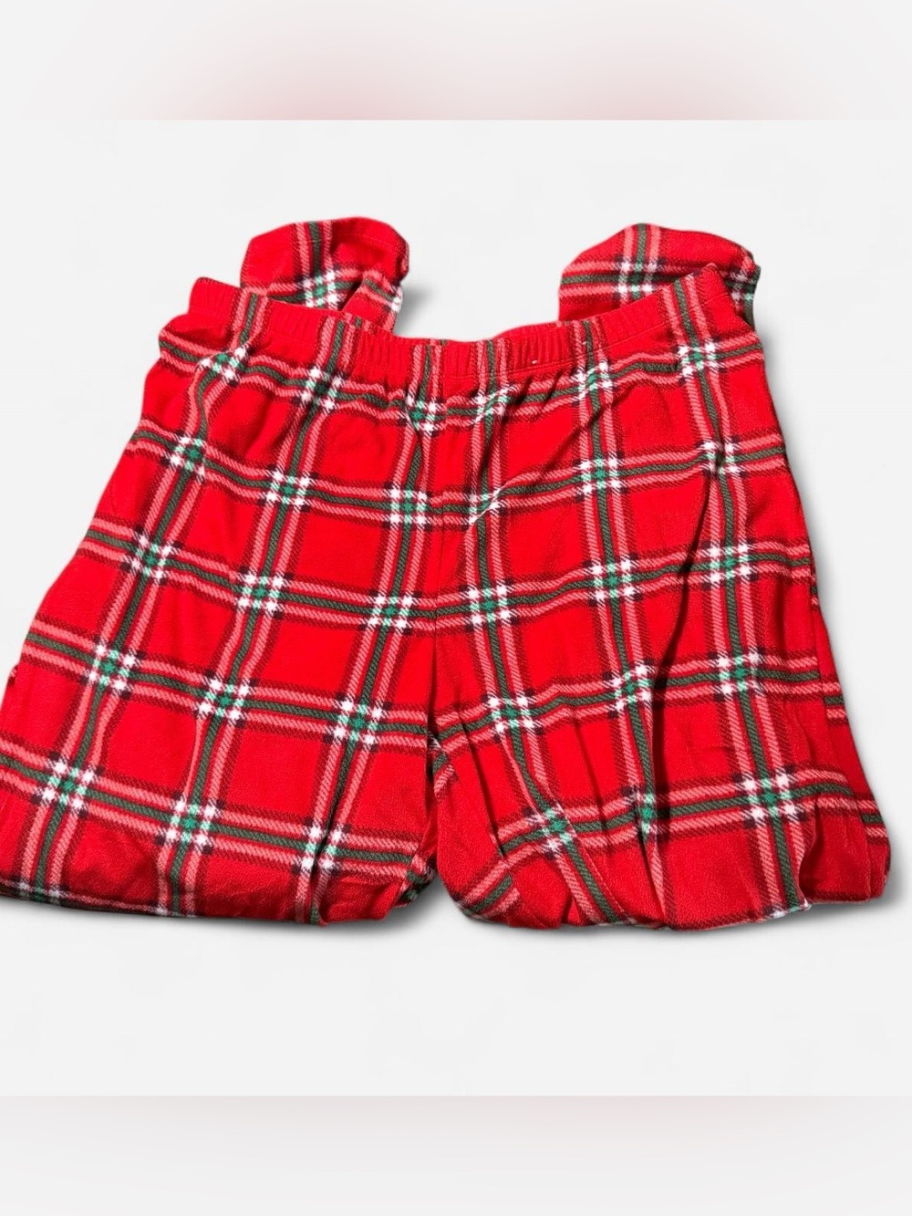Red plaid flannel pajama pants